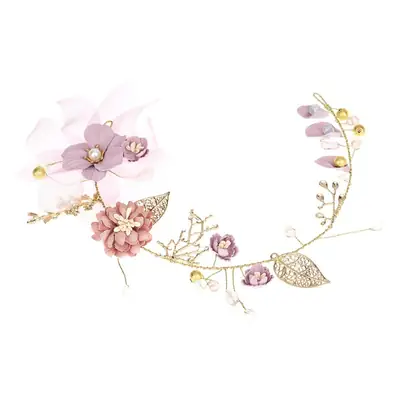 Gold Purple Bridal Hair Accessories Set