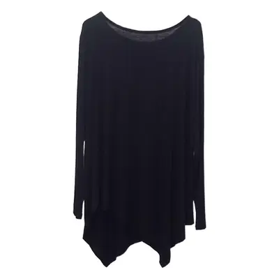 Women Black Loose T-Shirt Medium Size