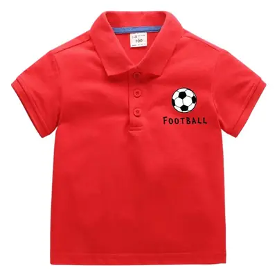 Boys Football Polo Shirt Grey Pure Cotton Short Sleeve