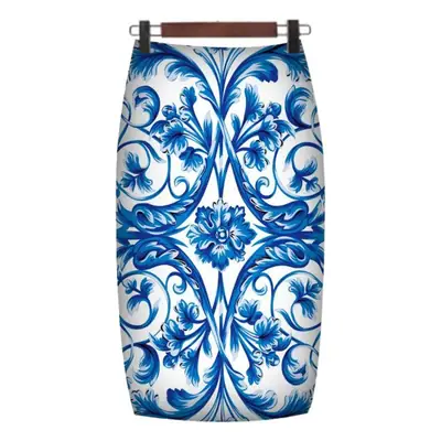 Digital Print Hip Hug Women Skirt Pink Leopard Print