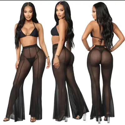Sexy Flared Tulle Leg-Lengthen Pants for Women