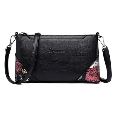 Black Embroidered Coin Clutch Bag for Women