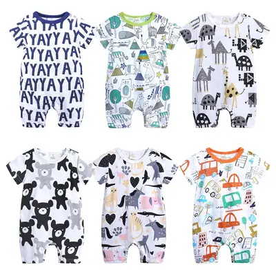 Baby Bear Print Shorts Suit for Newborns White Black Grey