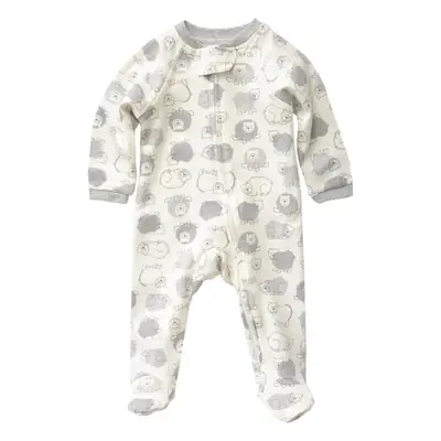 Baby Cotton Zippered Romper Set Blue Pink