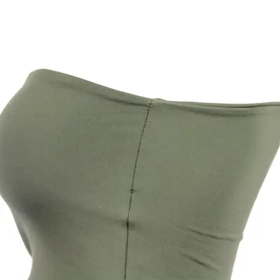 Green Slanted Shoulder Top for Women