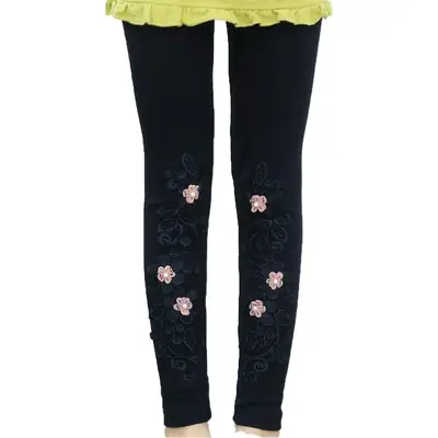 2025 Spring Girls Pure Cotton Embroidered Leggings