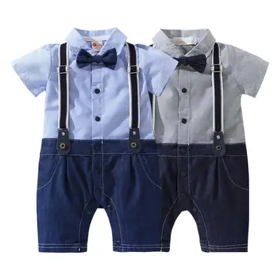 Baby Boys Short Sleeve Bow Tie Summer Suit