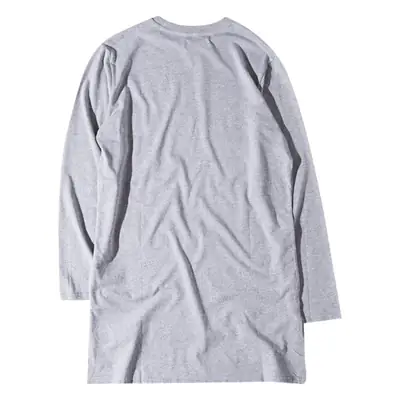 Men Grey Cotton T-Shirt Dovetail Base Round Neck