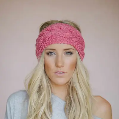 Yellow Woolen Hairband for Men Women Winter Warm