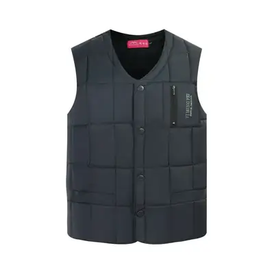 Black Duck Down Vest for Men Winter Warmth