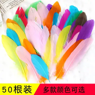 50 Pcs Colorful Feather DIY Decoration for Kids