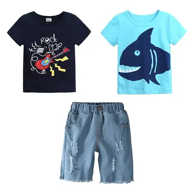 Boys 2Pc Denim Shorts Set Summer 2025