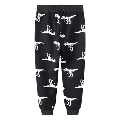 Kids Dinosaur Pants Black Sweatshirt Set Small Medium