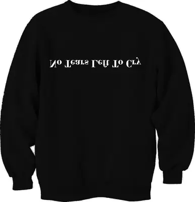 Black Printed Inverted Text Sweatshirt Set