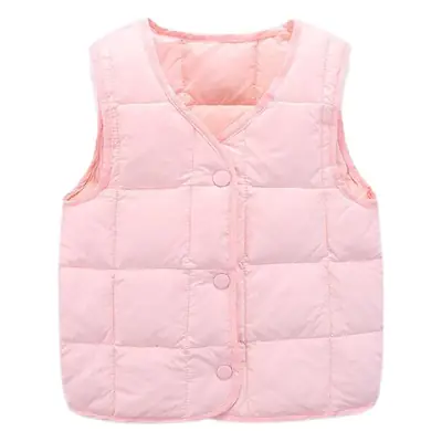 Light Blue Duck Down Vest for Boys Girls 0-3Yr
