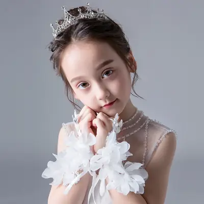Dream Flower Princess Gloves for Girls' Dress Wrist