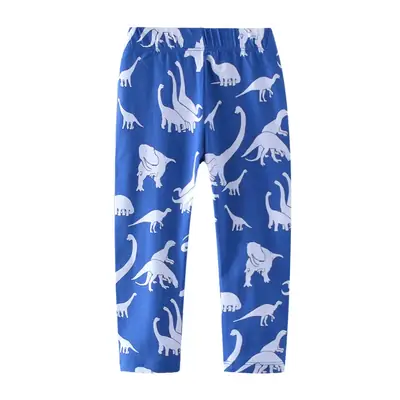 Blue Cartoon Printed Kids Leggings Set
