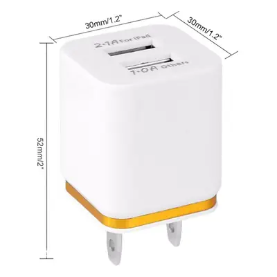 Dual USB Phone Charger for Mobile Phone 30mm x 30mm