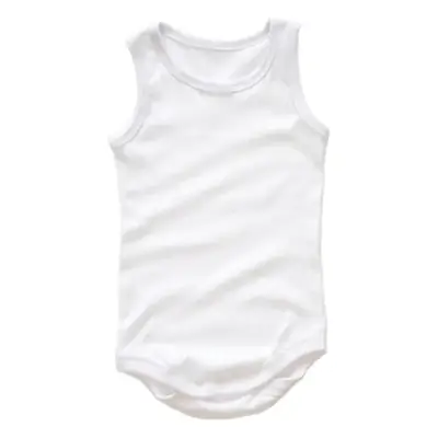 Baby Cotton Vest White Blue Summer Climbing Suit