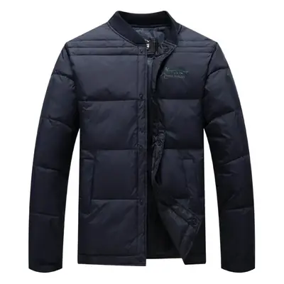 Men's Black Down Jacket Warm Thick Winter Wear Large