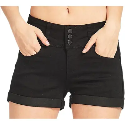 Women Denim Shorts 6 Sizes Stretch Waist Casual Hot Pants