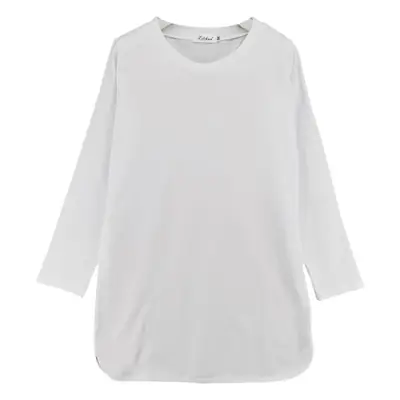 Women Korean Style Long Sleeve T-Shirt White Black