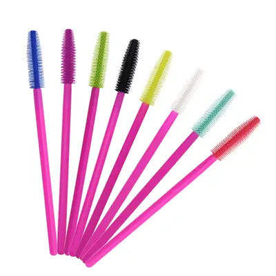 Disposable Rose Silicone Eyelash Brush 50pcs Pack