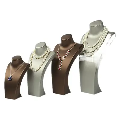Classic PU Leather Jewelry Stand for Necklaces Pendants