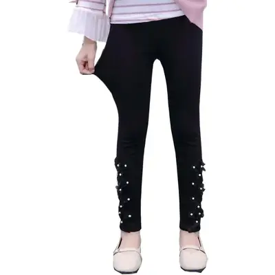 Girls Pure Cotton Stretch Leggings 2024 Spring Autumn