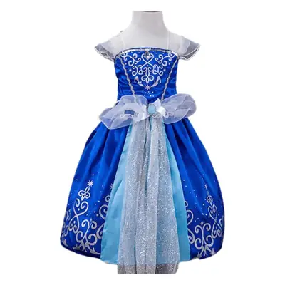 Pink Floral Bow Princess Dress for Girls
