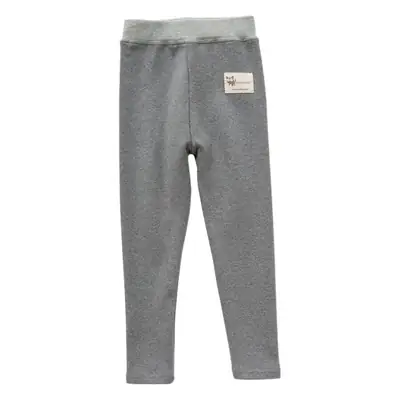97% Cotton Girls Leggings Pink Grey Contrast