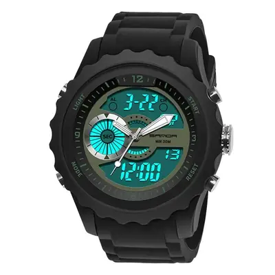 Sanda Multifunctional Waterproof Electronic Watch Black
