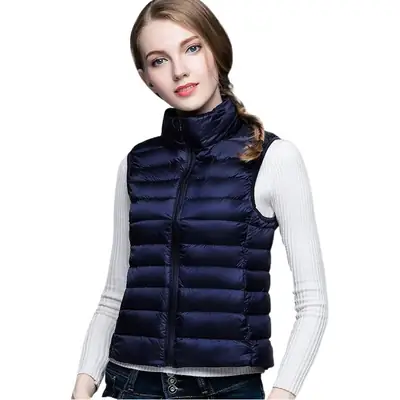 Women's 2025 Pink Down Vest Short Lightweight Inner Wear