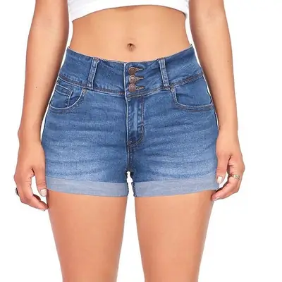 AliExpress New Waist Multi-Color Denim Stretch Shorts