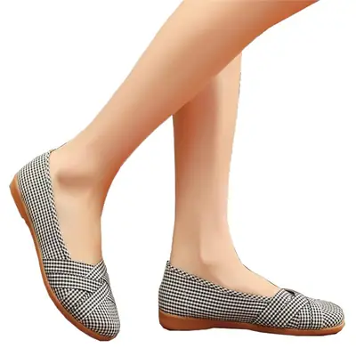 New Women's Slip-on Beige Shoes with Beige Sole