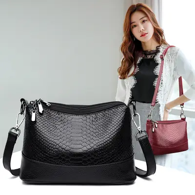 Korean Style Brown Crossbody Bag for Women
