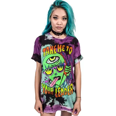 European American Cartoon Top Large Casual Women's T-Shirt