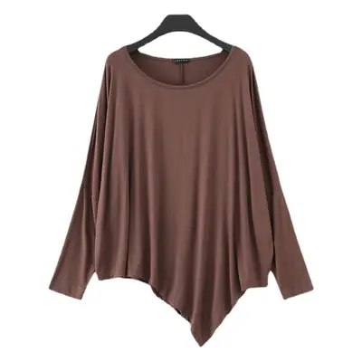 Women Long Sleeve Grey T-Shirt Plus Size Korean Style