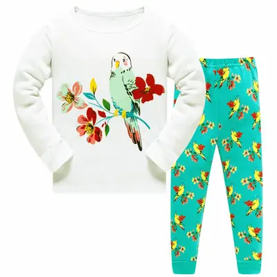 Baby Cotton Long Sleeve Pajamas for Girls