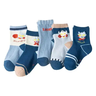 Spring & Autumn Kids Cotton Socks Pink Strawberry Heart Design
