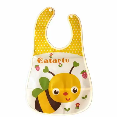 Baby Waterproof Food Bib with Cute Panda Design
