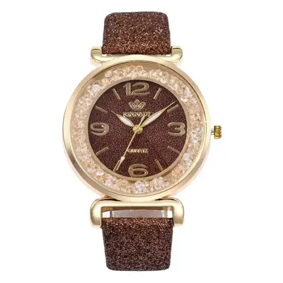 Gold Plated Women's Digital Watch with Diamond Belt