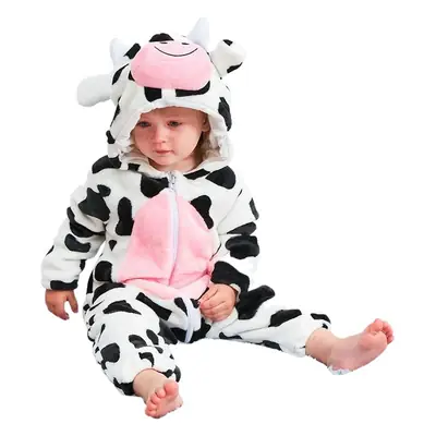 Baby Cow Fleece Pajamas for Kids Autumn Winter