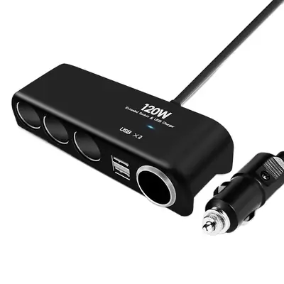 Dual USB Car Charger for Cigarette Lighters 120W