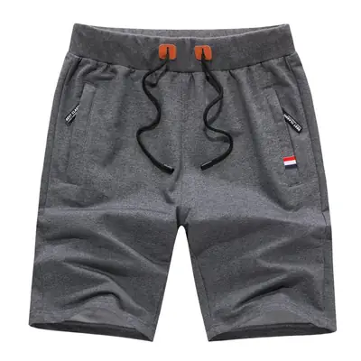 Men's Navy Solid Color Slim Fit Shorts with Drawstring