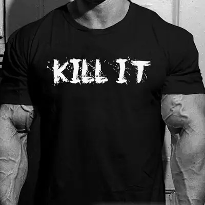 Kill It 5% Bodybuilding T-Shirt Black