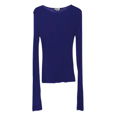 Pink Slimming Round Neck T-Shirt Top with Long Sleeve
