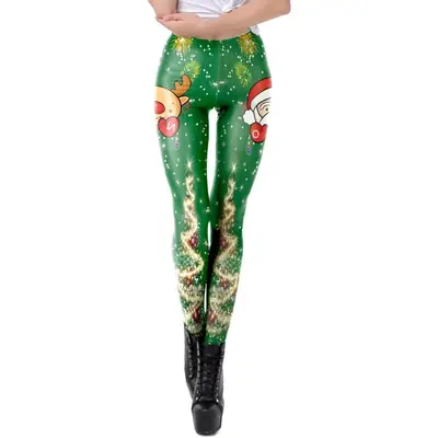 Digital Printed Christmas Leggings Women 2024