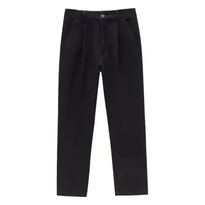 Children's Pure Cotton School Uniform Trousers Black Dark Blue White Beige