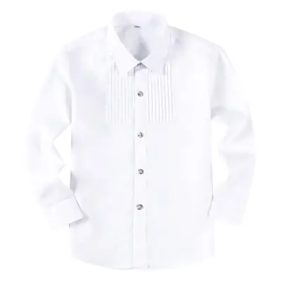 White Shirt for Boys Girls School Uniform Performance Dress
